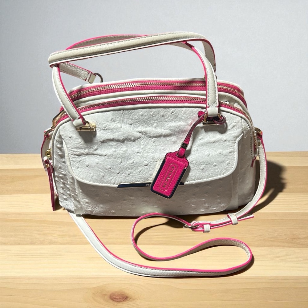 Coach White and Pink Satchel and crossbody